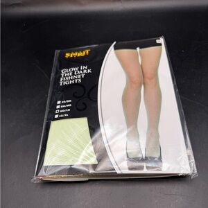 SPIRIT Glow In The Dark Fishnet Pantyhose NIP Size Md/LG Halloween Party Cosplay